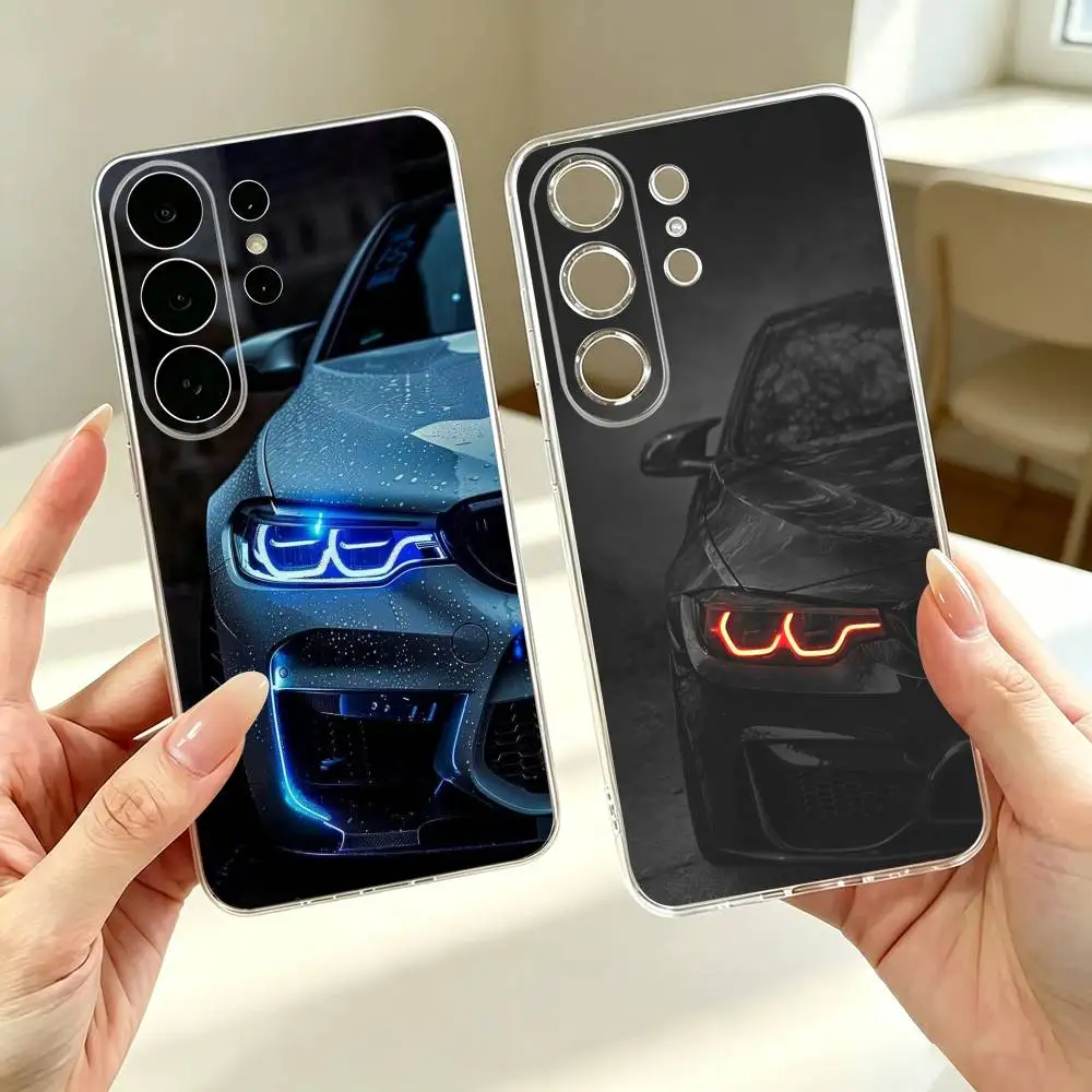 Car M4 S58 3T G82 G83  Phone Case For Samsung S25,S24,S21,S22,S23,S30,Ultra,S20,Plus,Fe Transparent Cover Gift