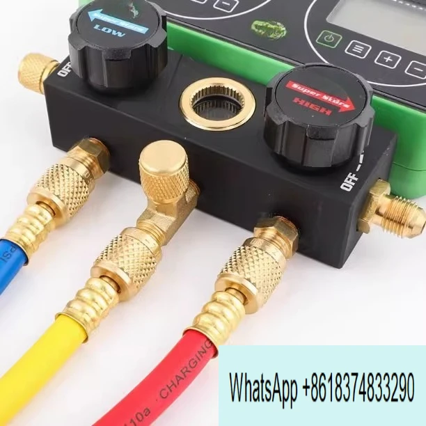 Electronic fluoride visual double liquid air conditioner snow vacuum refrigerant pressure and pressure gauge
