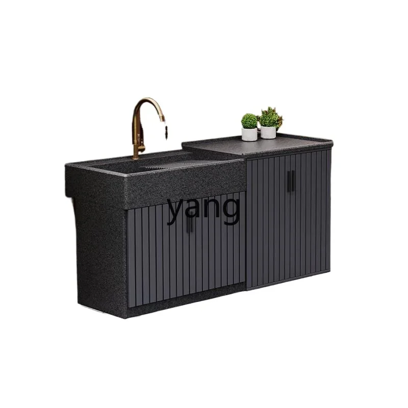 

CX marble outdoor drum washing machine cabinet balcony household dryer integrated cabinet