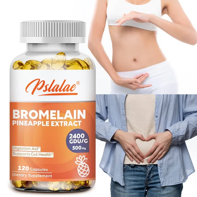

Bromelain Pineapple Extract Capsules - Helps with Joint Health, Naturally Reduces Swelling, and Promotes Digestion & Absorption