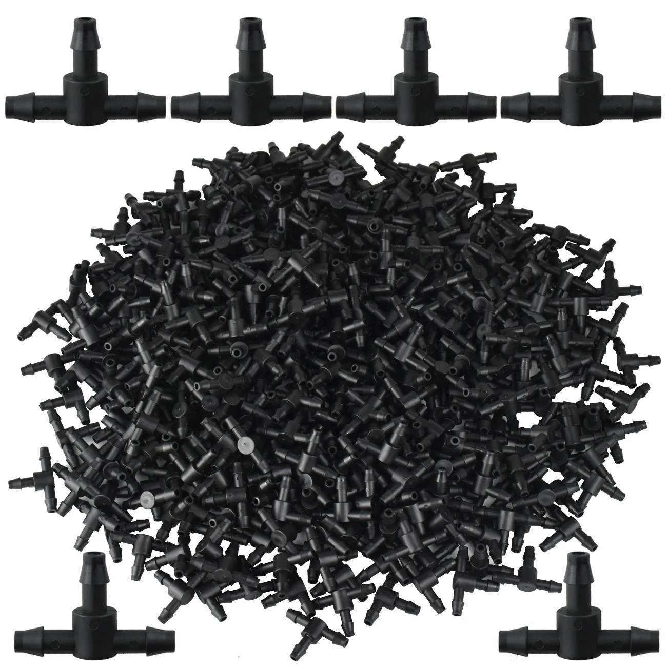 KESLA 50PCS Plastic Barbed 3-Way TEE Connector for 4/7mm Tubing Watering Pipe Hose Couplings Micro Drip Irrigation Garden Tools