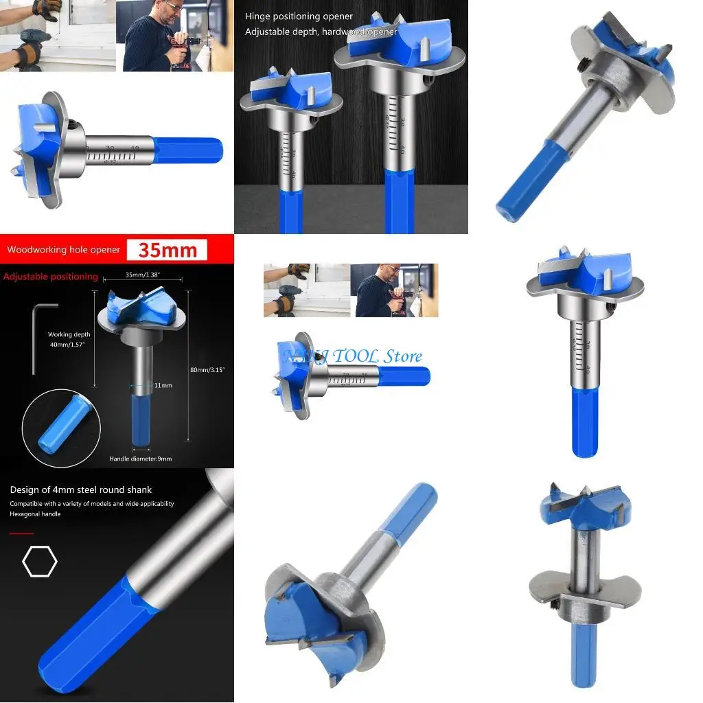 L8RC 다기능 카바이드 Forstner 비트 35mm 목재 드릴링용 힌지 보링 비트