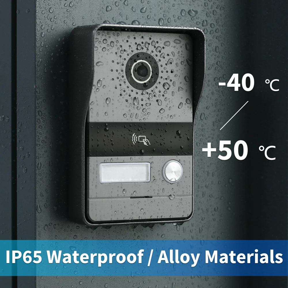 Karmen WiFi Video Intercom Doorbell 7 inch,1080P HD Night Vision,APP Remote Unlock,Motion Detection,Video/Photo Capture for home