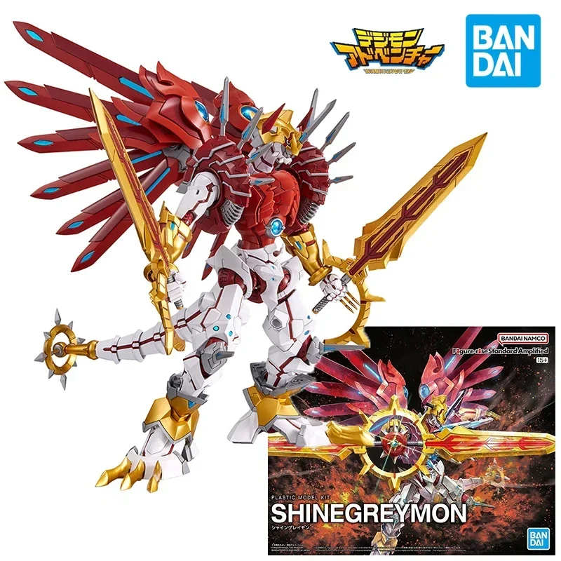 Bandai Figure-rise Digimon Adventure Anime Figures Shinegreymon Action Figure Toys Collectible Model Gifts for Children