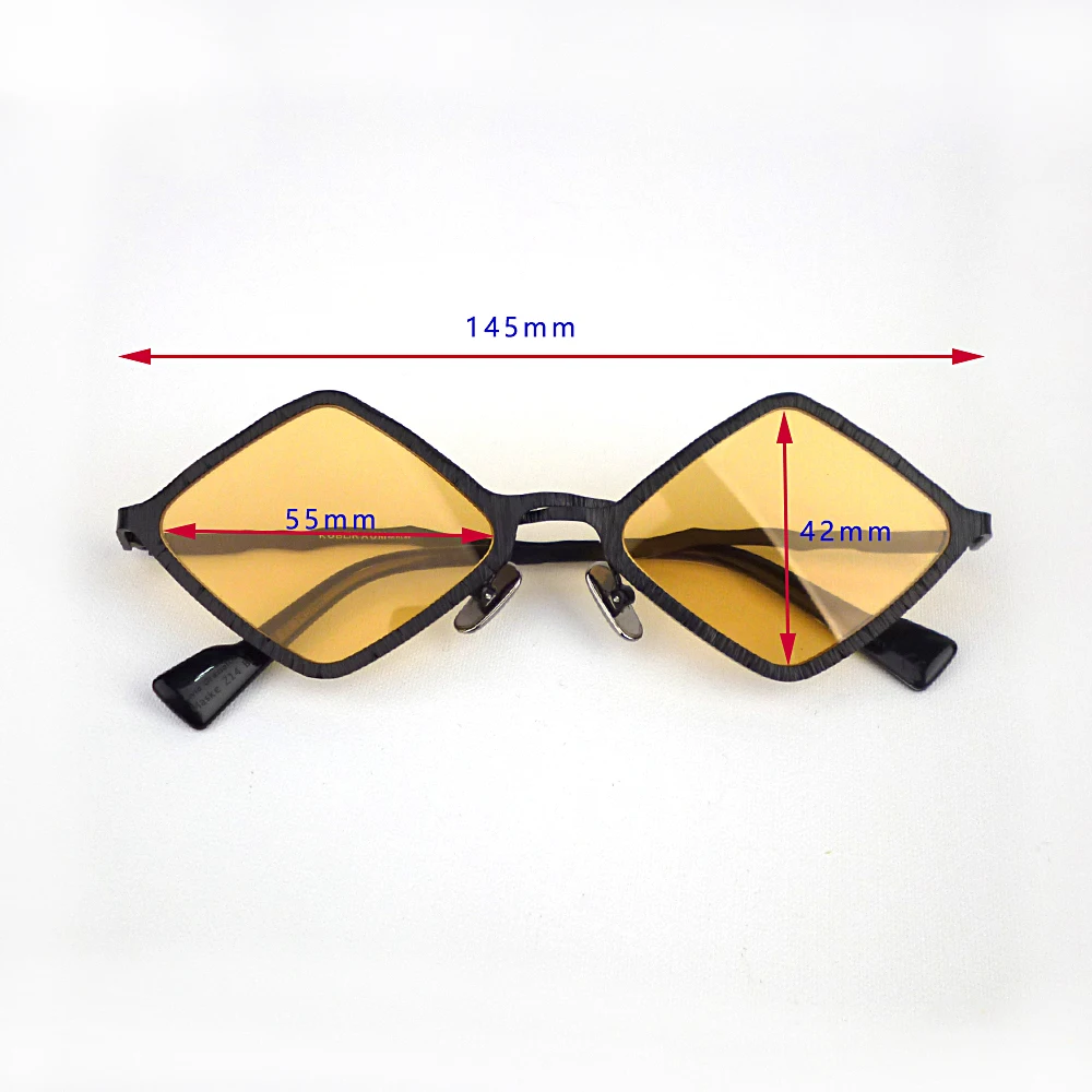 Golden PinkMASK Z14 Rhombus Shaped Alloy Sunglasses for Men Women Luxury  KUB Designer High Quality Classical Fashion Glasses UV