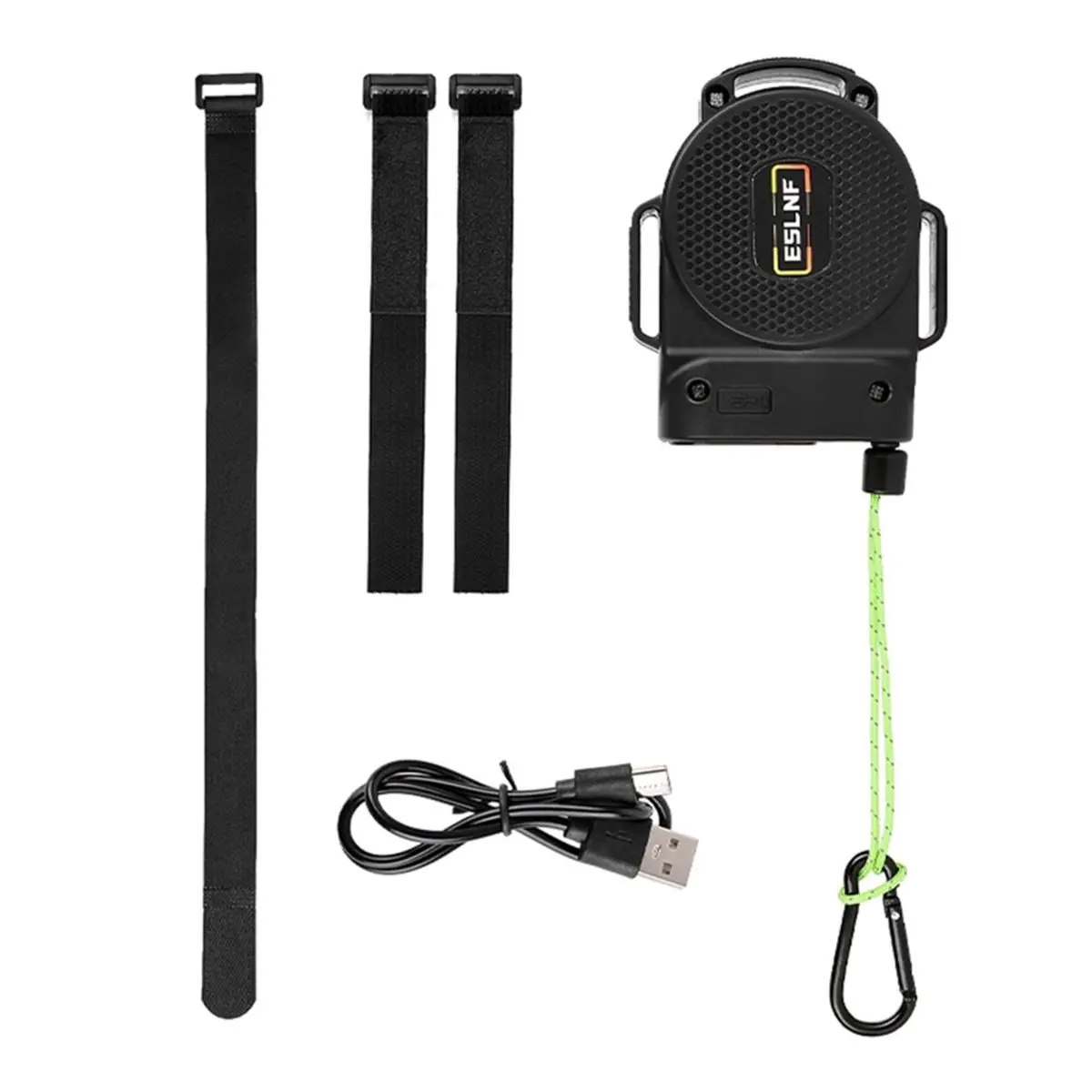 【TODAY-BUY】~@ ESLNF Outdoor Bicycle Traction Rope Bicycle Taillight 3M 2 in 1 USB Charging Automatic Contraction Force Traction