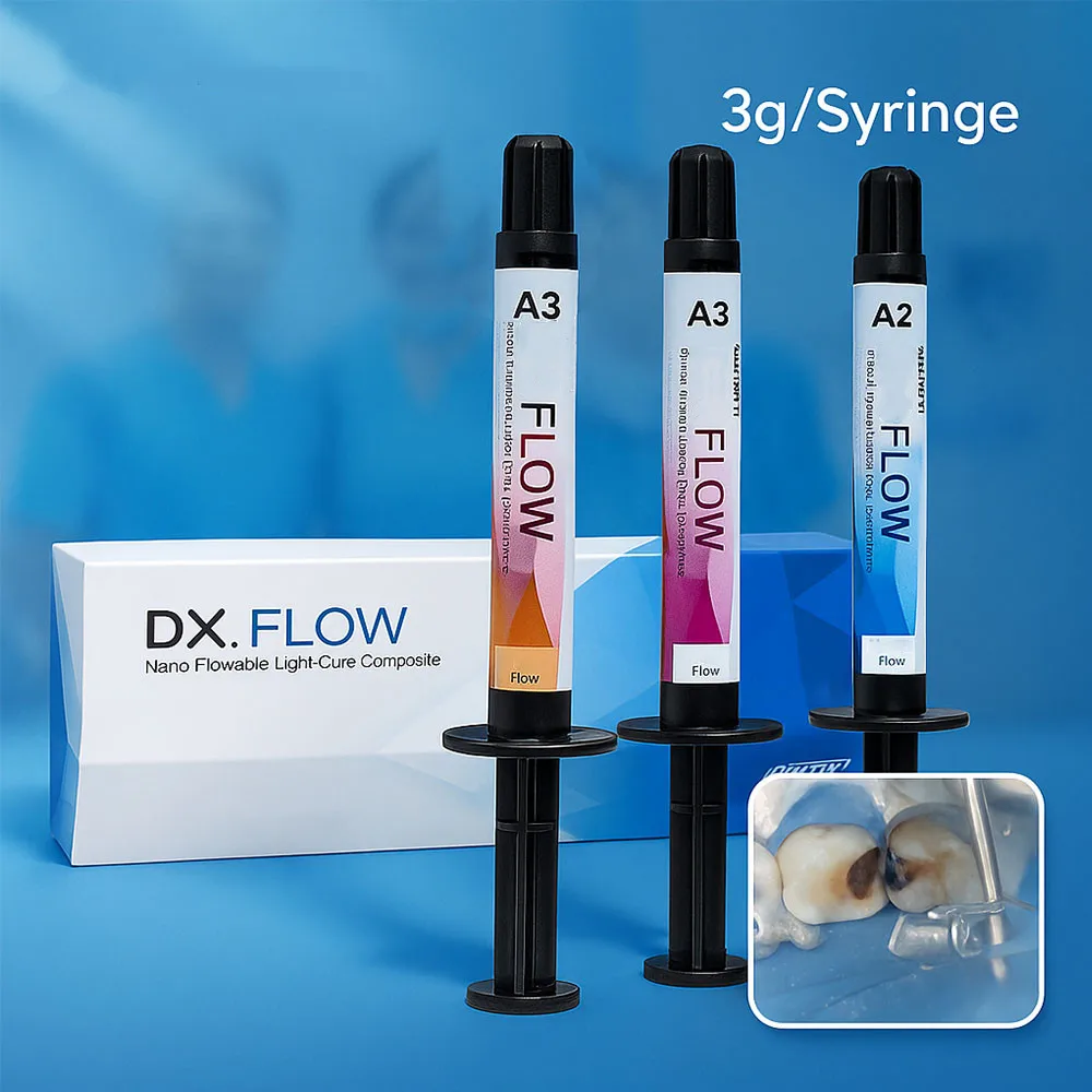 

3 г/шприц, стоматологический нано-гибридный набор смолы DX, светоотверждаемый струящийся универсальный композитный клей, гравировочный гель для восстановления
