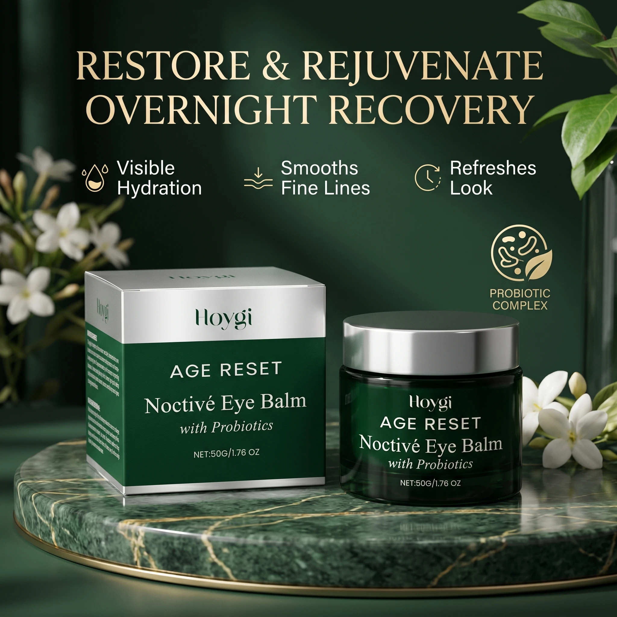 Probiotics Eye Balm,For Dark Circles & Puffiness Hydrates and Smoothes Fine Lines Remove Eye Bag Nourishing Brightening Eye Care