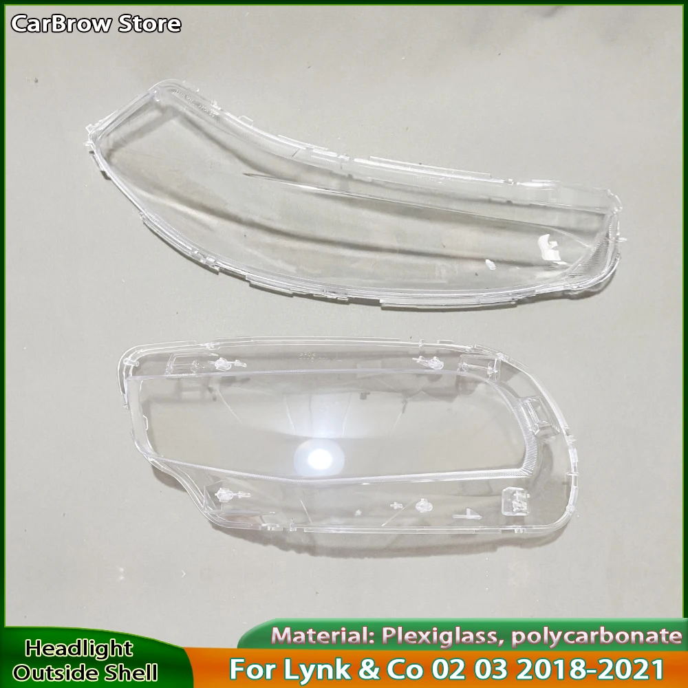 

Headlamp Shell Replace Original Lampshade Plexiglass For Lynk & Co 02 03 2018 2019 2020 2021 Headlight Cover Transparent Lens