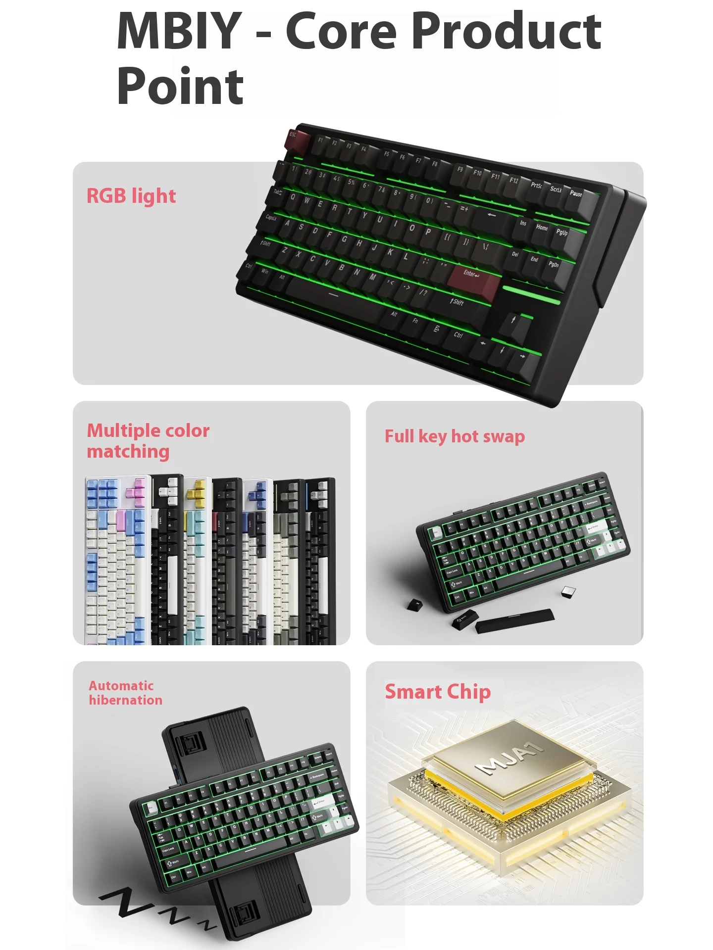 NDIY KY87 Esports لوحة المفاتيح اللاسلكية ثلاثي الوضع 87 مفتاحًا لوحة المفاتيح الميكانيكية مبادلة ساخنة تكنولوجيا النوم التلقائي لوحات مفاتيح ألعاب الكمبيوتر