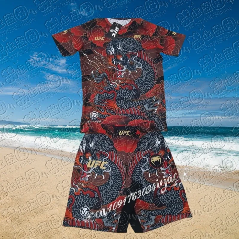 

UFC Top Fighters Alexandre Pantoja Combat Fighting Event футболки мужские дышащие трикотажные шорты для борьбы бег впитывающий пот комплект