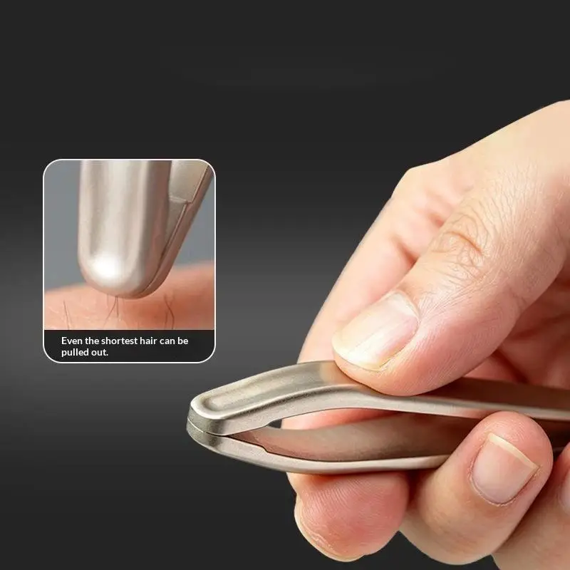 Premium Round Head Tweezers For Eyebrow & Facial Hair Removal Seamless Clips Short Hair Precision Beard Clip