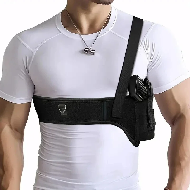 

Chloroprene Rubber Outdoor Tactical Gun Holster Concealed Diving Material Underarm Gun Holster Single Shoulder Underarm Conceale