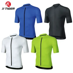 X-TIGER Bright Cycling Jersey Man Quick Dry Non-Slip Elastic Cool Refreshing Summer Bike Cloth Bicycle Jersey Breathable Shirt