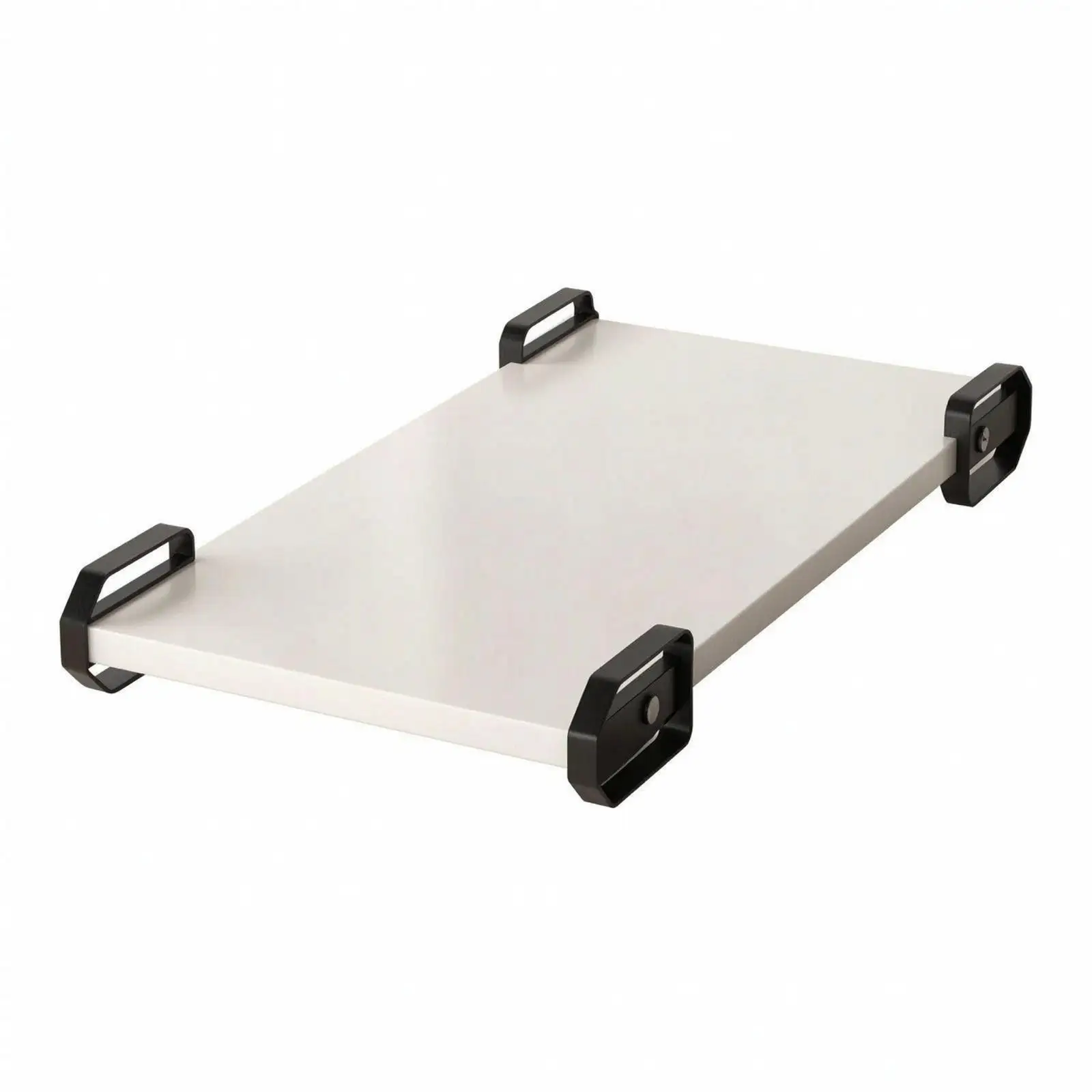 Wood Grain MDF Mobile Computer Shelf Wheeled Cart for Printer Storage Bin and Desktop Tower Organization