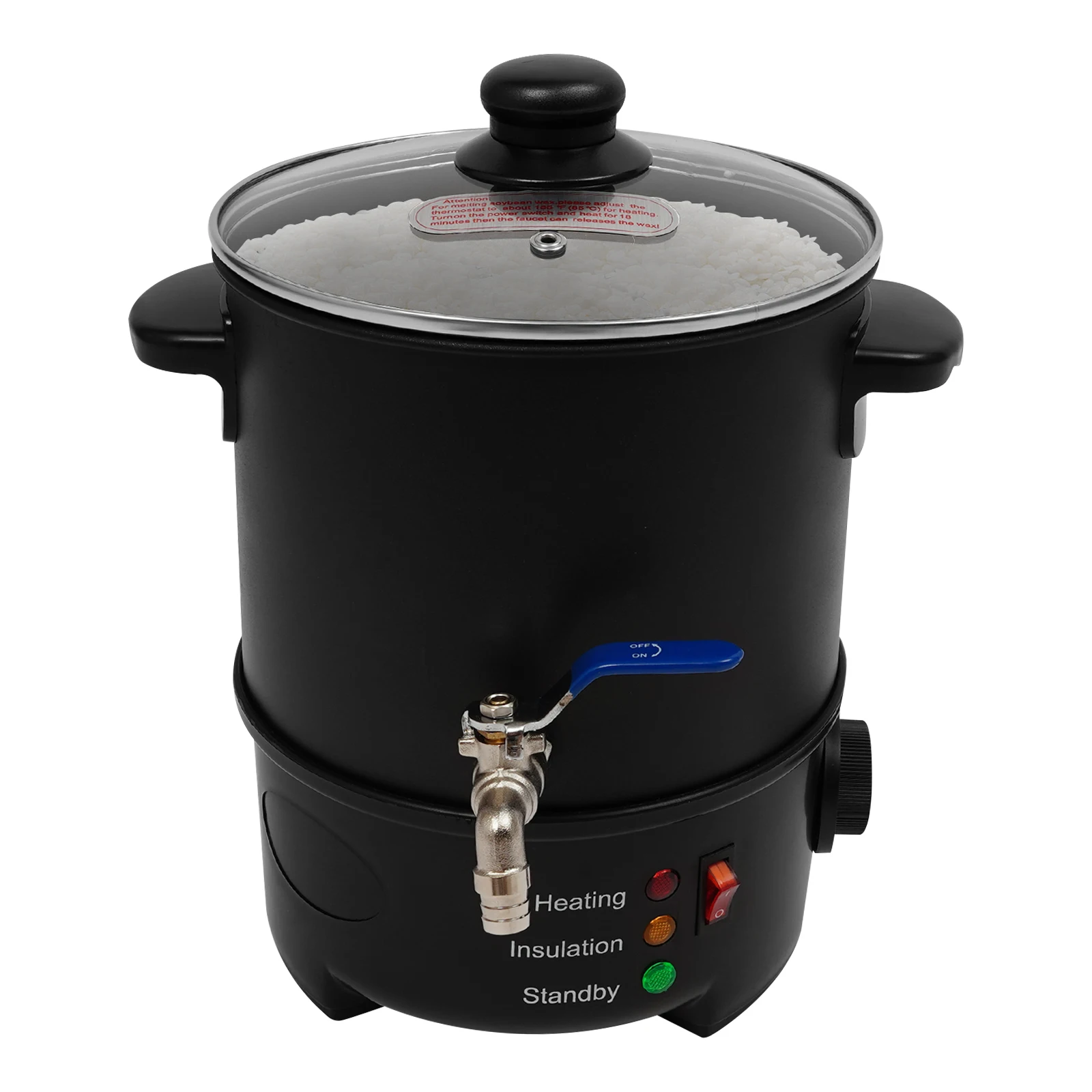 

Freestanding 4L Electric Wax Melter Stainless Steel Wax Melting Pot 600W US Standard Plug 120V 60Hz Adjustable Temperature 50-100℃ Large Capacity Wax Heating Machine For Hair Removal Beauty Salon Depilatory Wax Heating Use