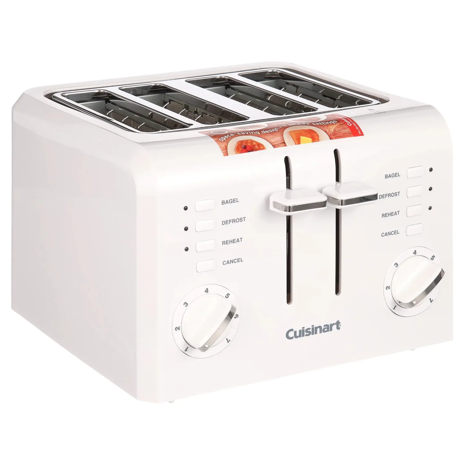 

Compact Plastic Toaster White 4 Pieces