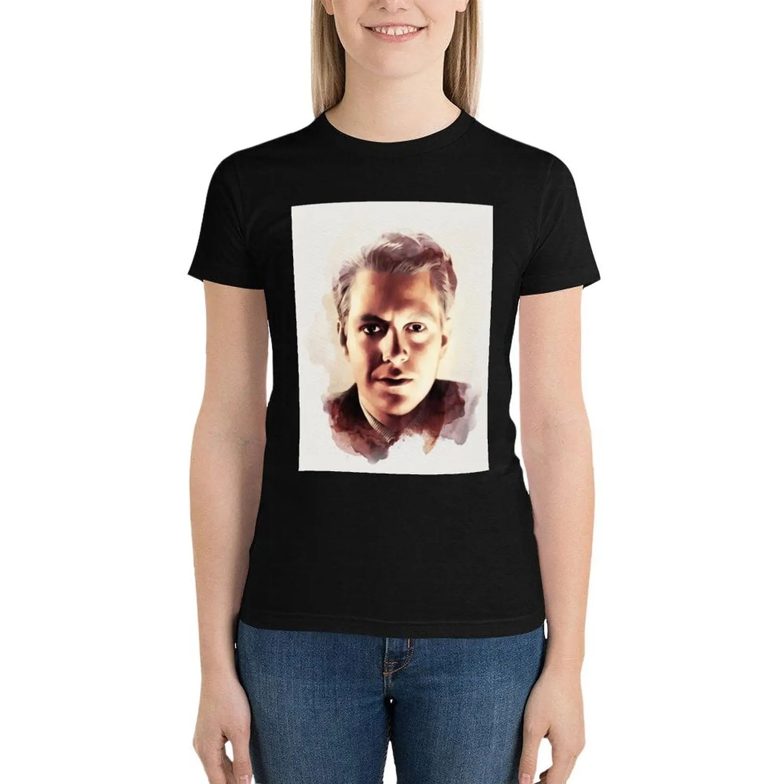 Nelson Eddy, Movie Legend T-Shirt oversized Short sleeve tee graphics Blouse t-shirts for Women cotton