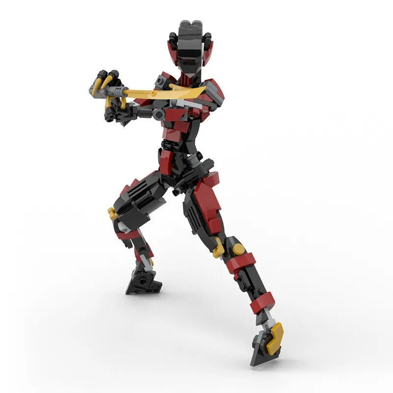 

Ninja Mecha Girl MOC Building Blocks, 247PCS Anime Robot with Articulated Joints, Poseable Action Figure for Collectors