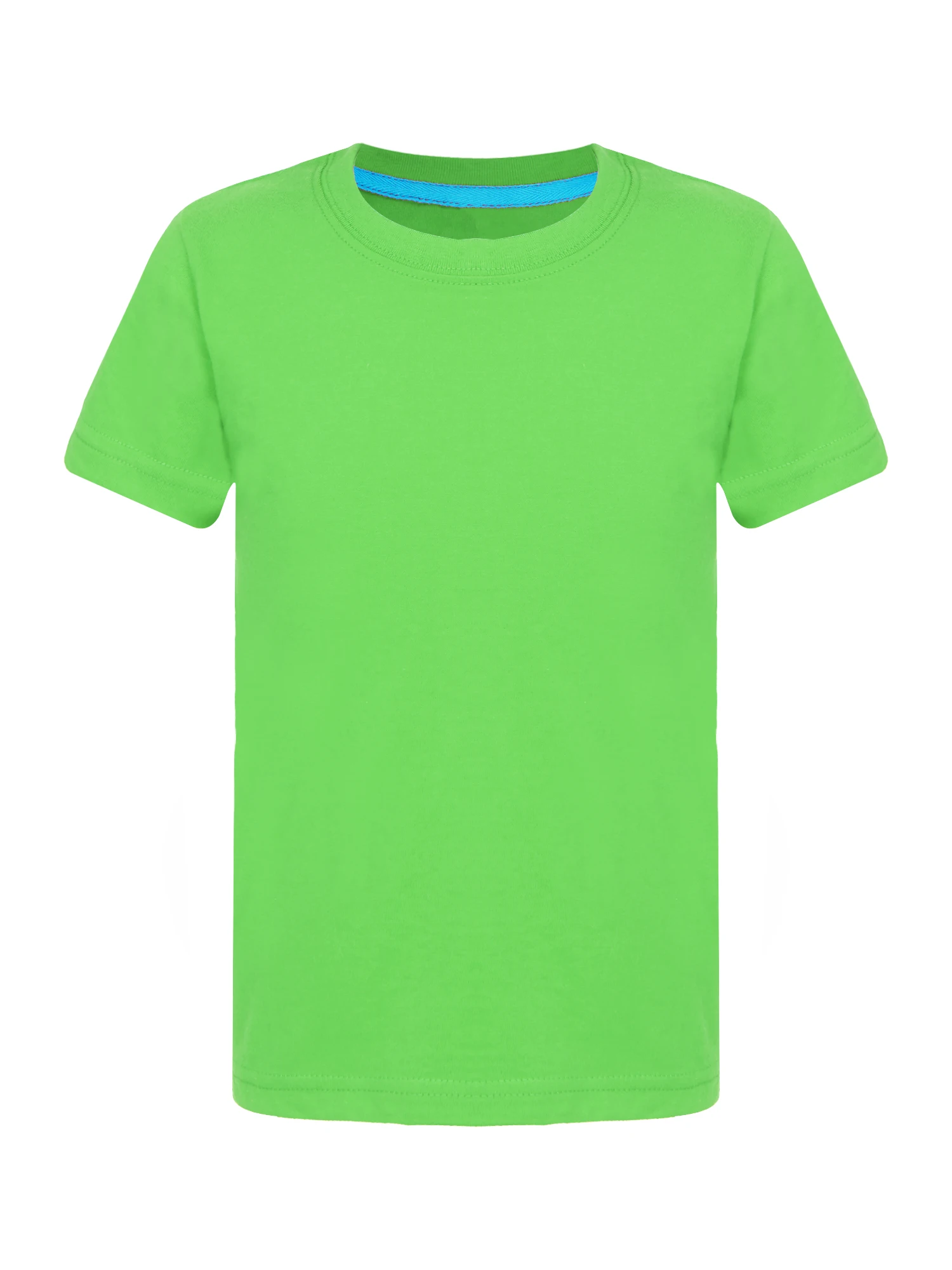 

2Pcs Kids Boys Summer Fashion Casual Clothing Short Sleeve Round Neckline Pure Cotton Soft Solid T-shirt Class Uniform Top