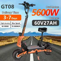 ARWIBON GT08 Electric Scooter For Adult 5600W Motor 60V 27AH E-Scooter 11 Inch Vacuum Off-Road Tires Off-Road Escooter