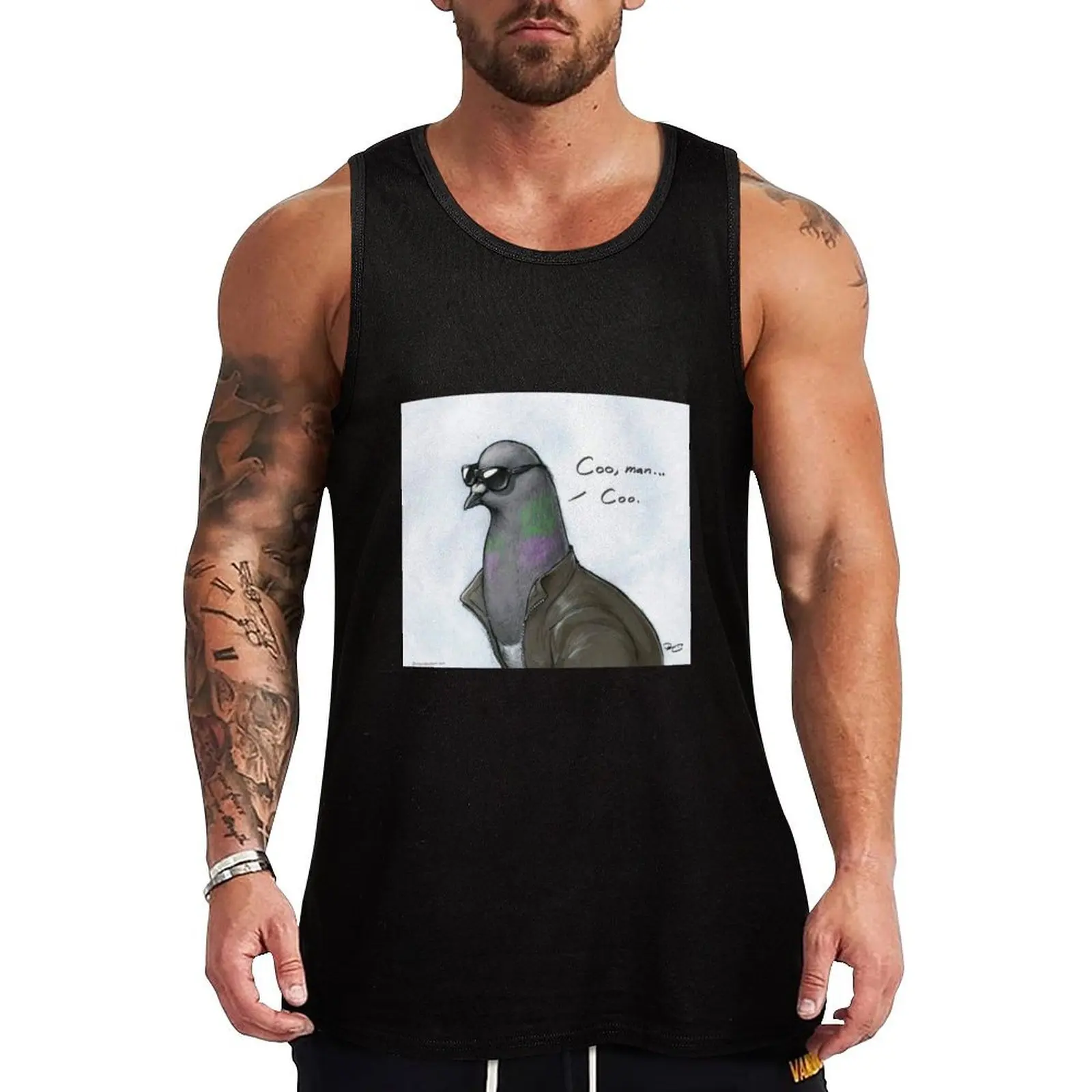 

Coo' Man, Coo' Pigeon Tank Top Gym wear man sexycostume Men's gym t-shirts