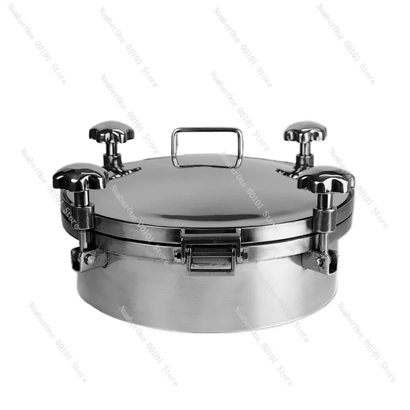 304 stainless steel manhole | Sanitary quick-opening pressure round brewing equipment manhole cover