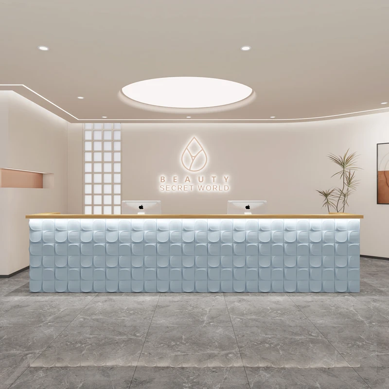 Commercial Stand Reception Desk Massage Office Executive Nail Modern Desk Hotel Shop Comptoir De Caisse Boutique Bar Furniture