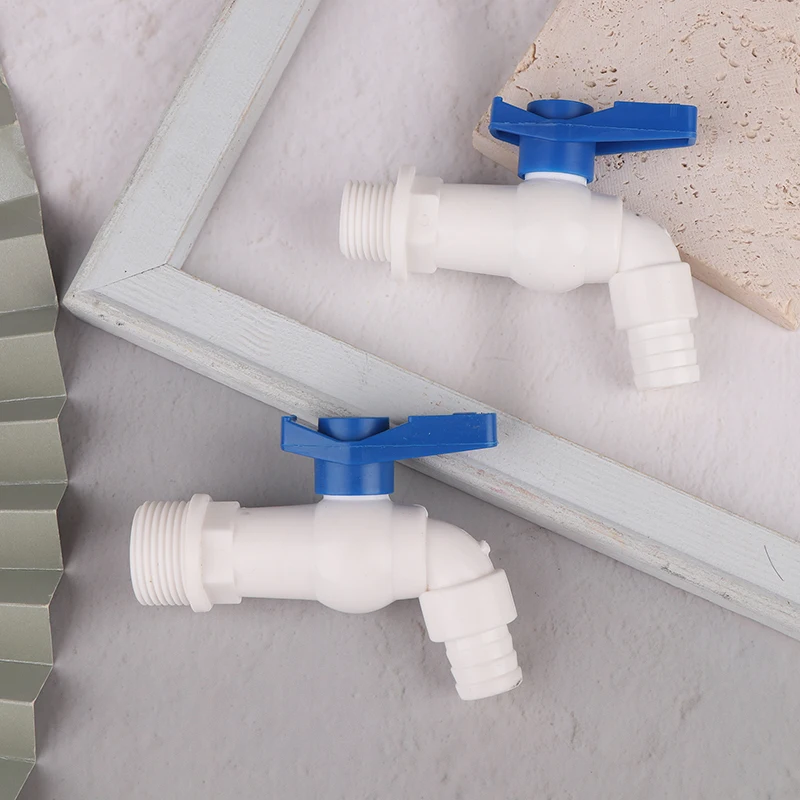 1Pc 1/2 3/4" Plastic Male Thread Water Faucet Tank Tap Adapter Drainage Faucet Aquarium Valve Replacement Tap Garden Accessories