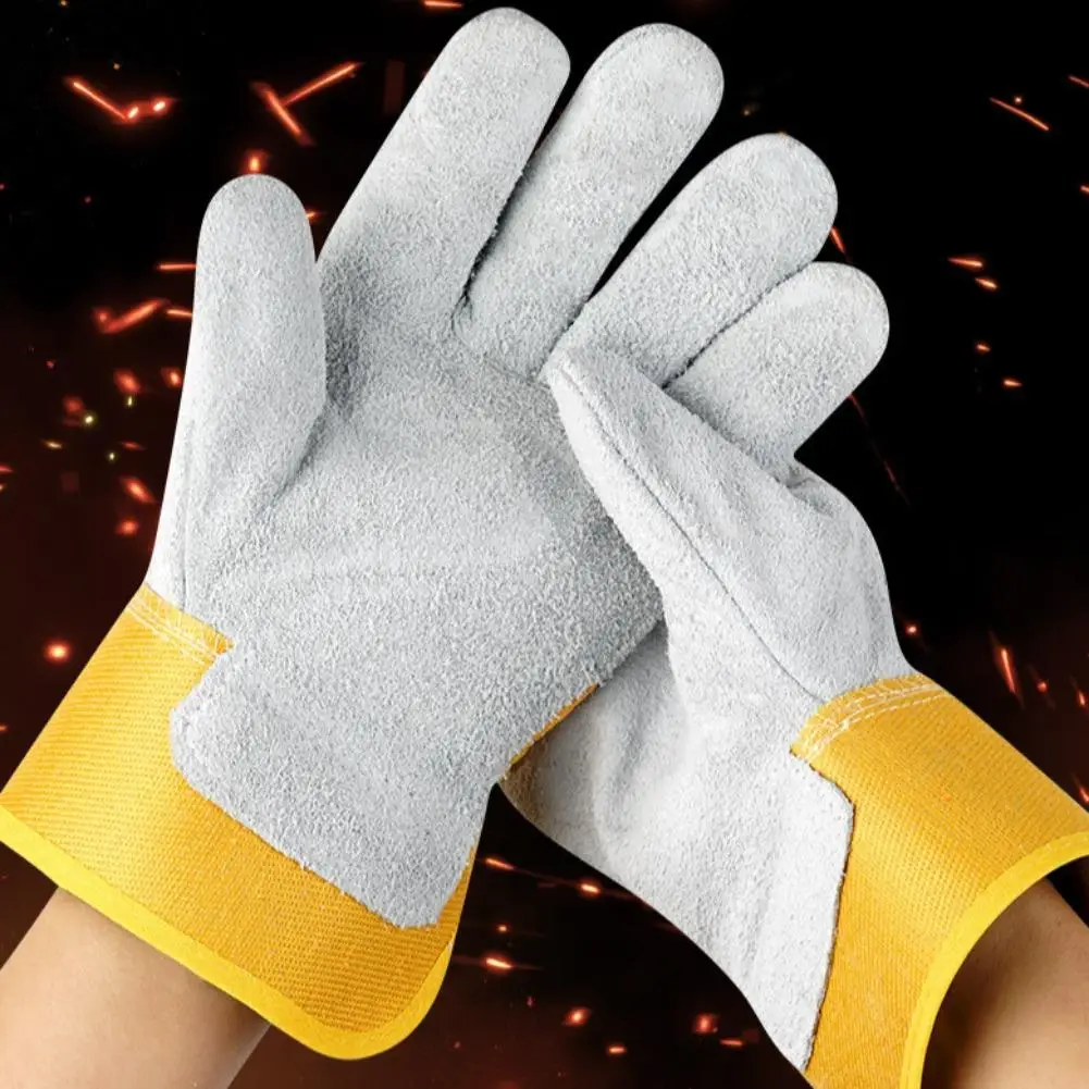 Professional Welding Gloves Cowhide Splicing Thickened Wear-resistant Insulated Welding Gloves Special Insulated Welding Gloves