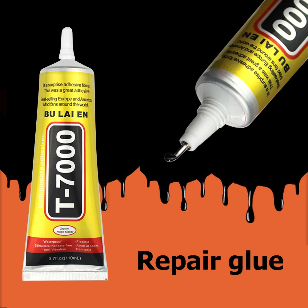 1-3pc 15/50/110ml Multipurpose DIY Glue T7000 Black Contact Cellphone Tablet Repair Adhesive Glue forLCD Touch Screen Rhinestone