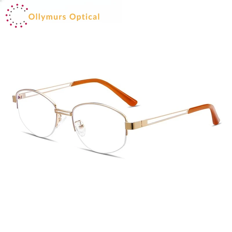 

Women Reading Glasses Frame Optical Myopia Prescription Lenses Eyewear Glasses Lady Oval Half Frame Fashion Presbyopia Spectacle