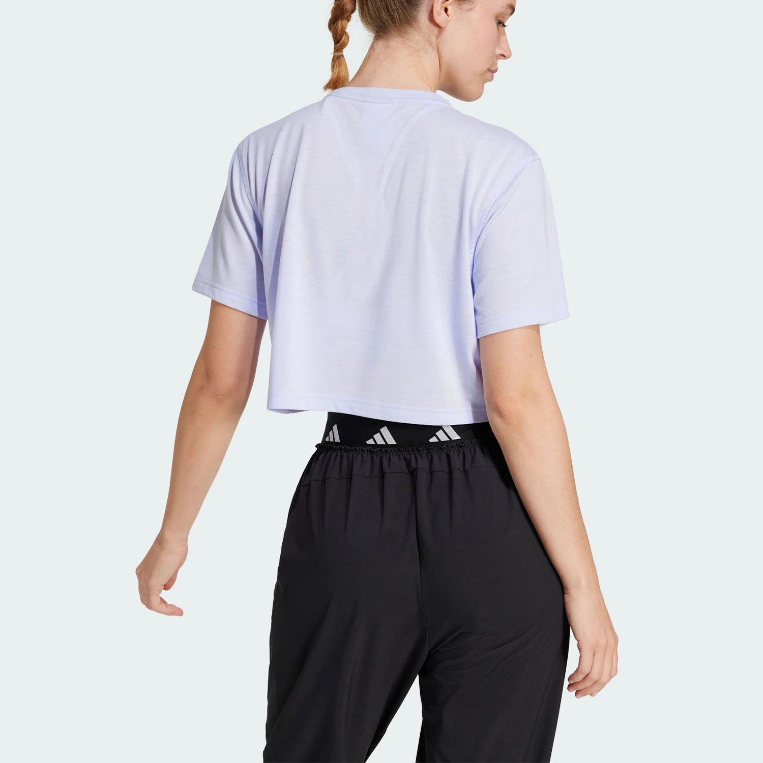 Adidas genuine summer women's fitness round neck simple training short sleeved T-shirt JE6168