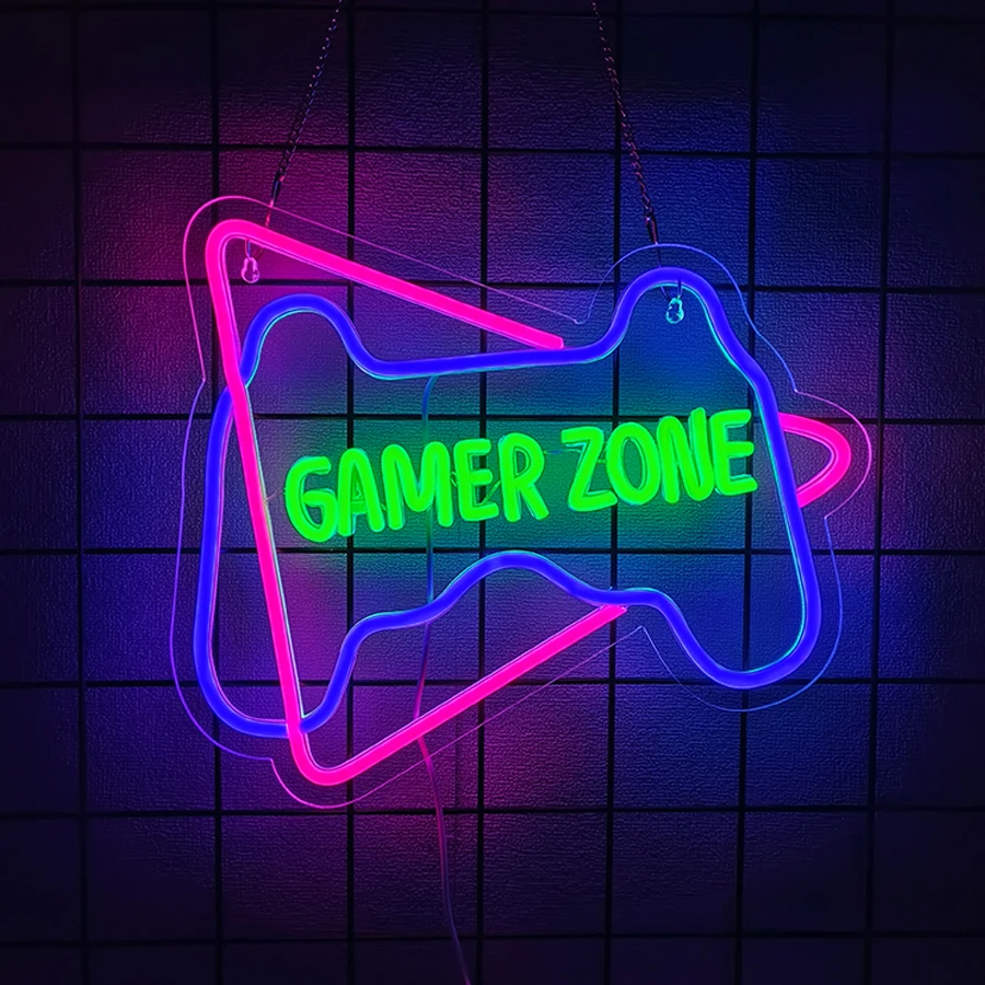 Party Games Stream - Game Zone Neonbord, USB LED wanddecoratie