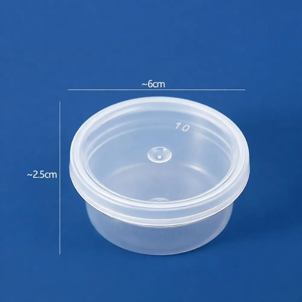 Reusable PP Sealing Cups For Kids DIY Slime Storage Box Transparent Containers For Crafting Material Sorting