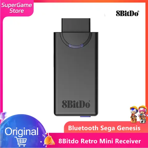 Novo 8bitdo retro mini bluetooth clássico editio receptor adaptador sem fio para mega drive original sega genesis switch ps4 snes