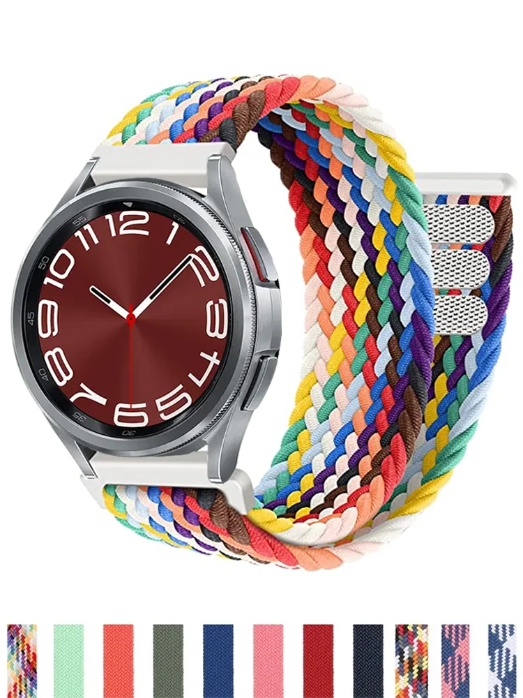 20mm 22mm Armband für Samsung Galaxy Uhr 4/5/6/Pro/Classic 45mm 44mm geflochtenes Solo Loop Armband Correa Huawei Uhr GT 2e-3 Band