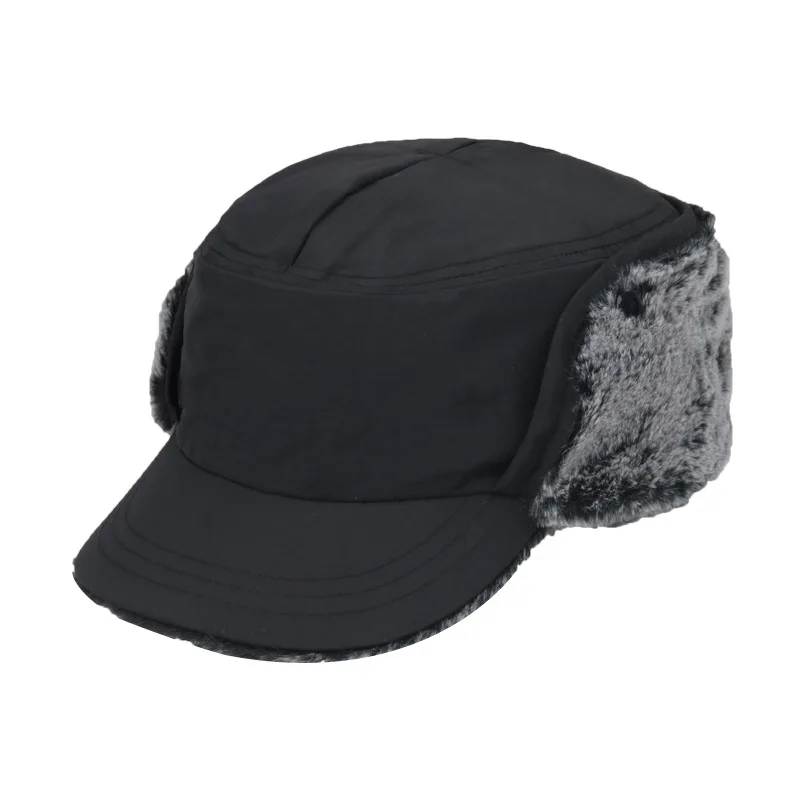 Men's Winter Trend Peaked Cap Women's Simple New Plush Thickening Warm Outdoor Fishing Work Hiking Cycling Ear Protection Hat