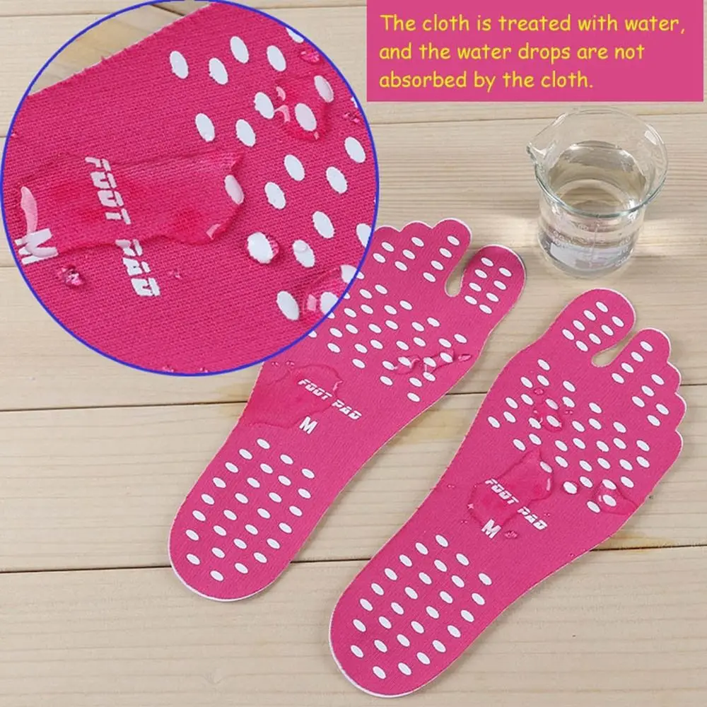 

Comfortable Non-slip Adhesive Insoles Anti Slip Silica Gel Beach Shoes Barefoot Stick Footpads Sticker Foot Pads Seaside
