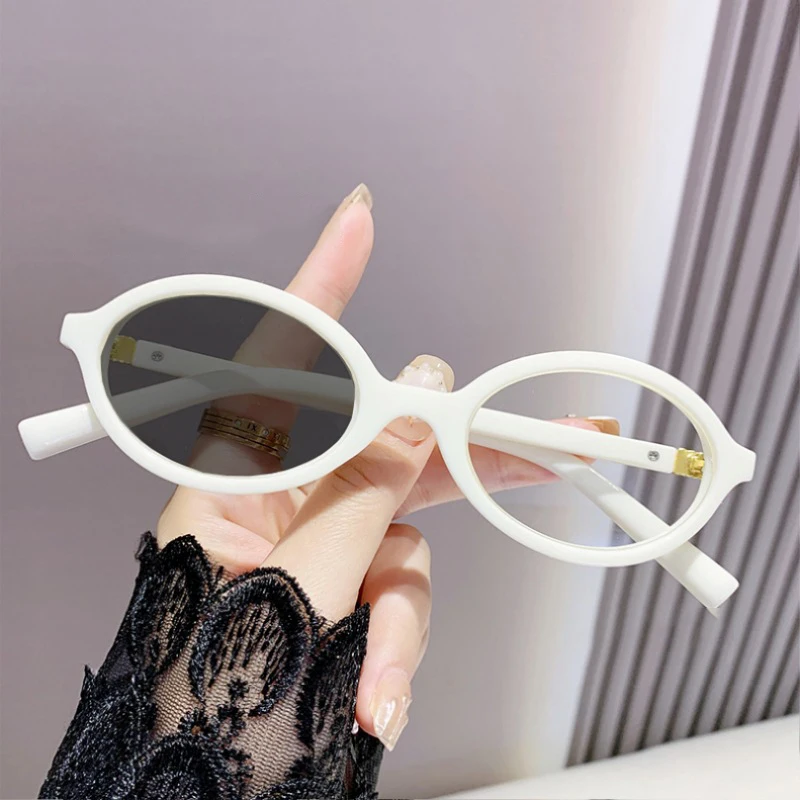 Finished Photochromic Sunglasses with Diopter Fashion Trend Women Men Oval Frame Myopia Glasses Optical Prescription Eyeglasses