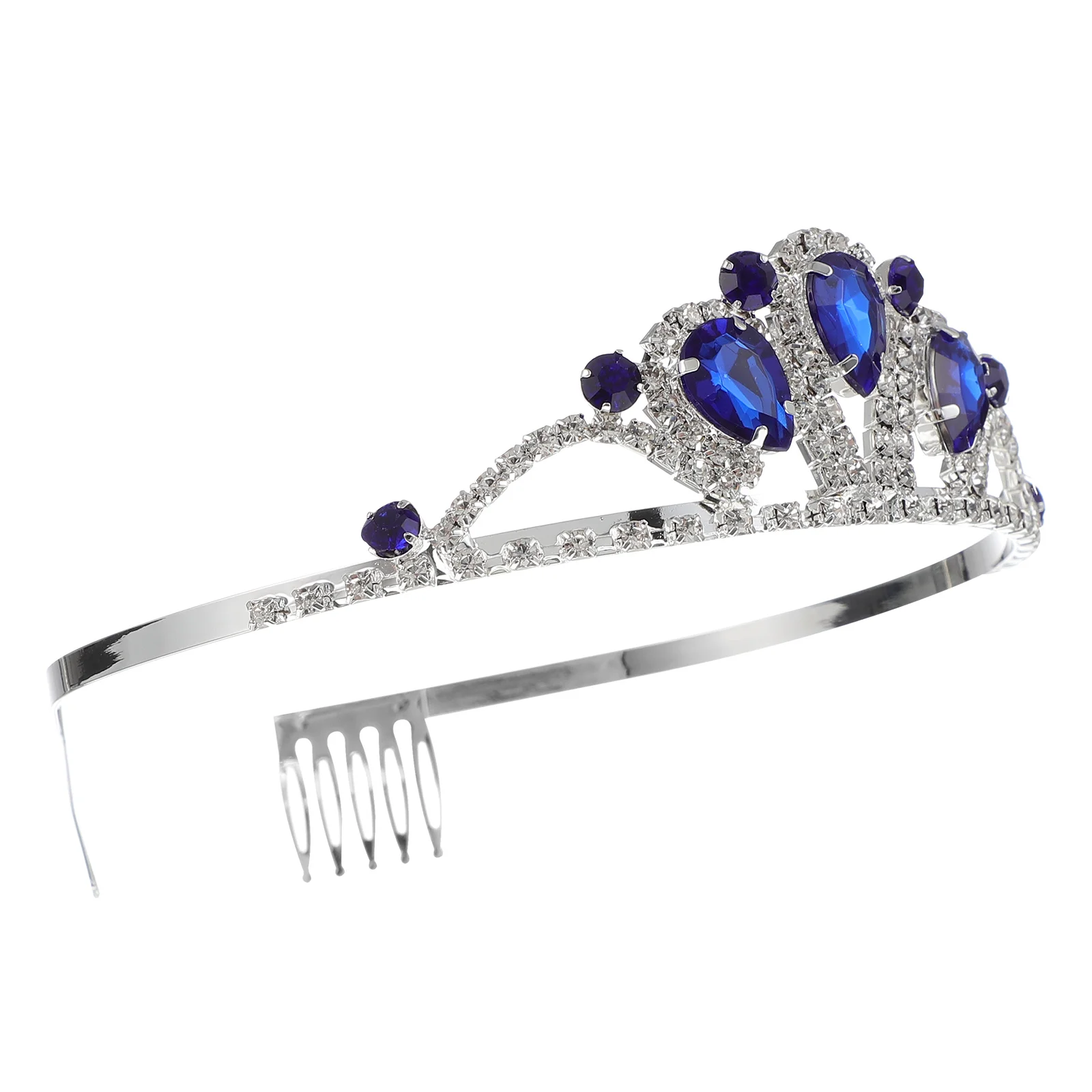 

Rhinestone Crown Headb Bride Bridal Headwear Wedding Hair Accessories Decor Crystal Headdress Comb Women Tiara