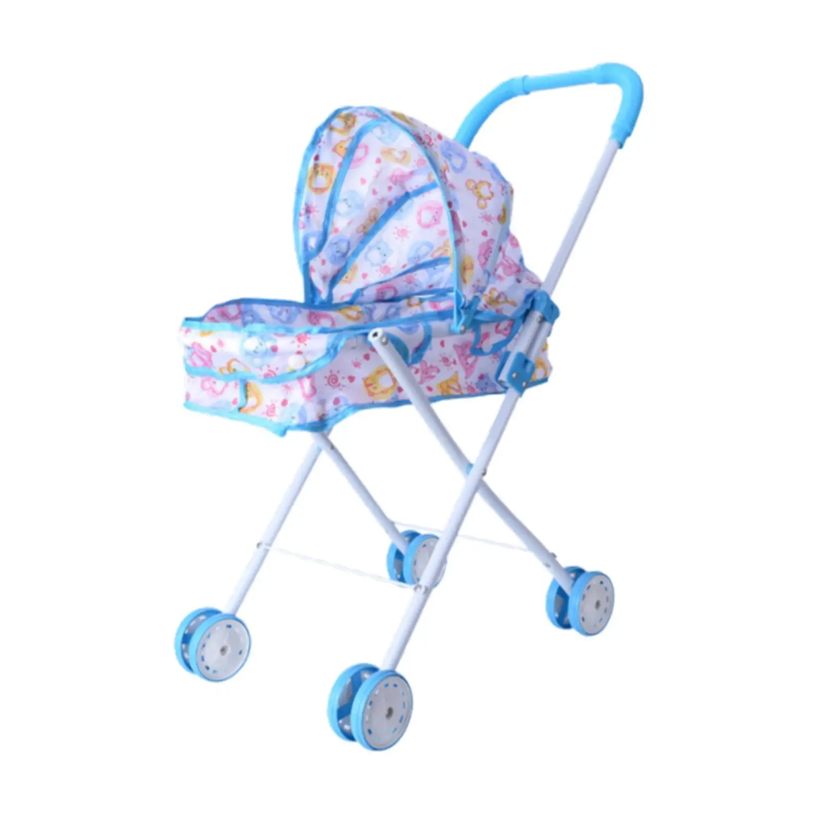

Doll Stroller Interactive Dollhouse Accessories Miniature Push Cart Toy