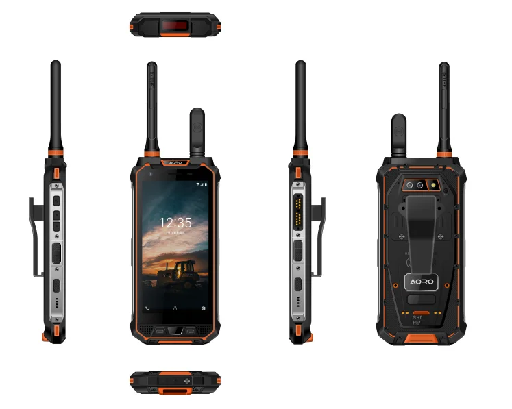 

AORO M5 DMR PTT POC mobile two way radio Atex Zone1 Zone2 explosion proof phone talkie walkie speaker waterproof rugged phone