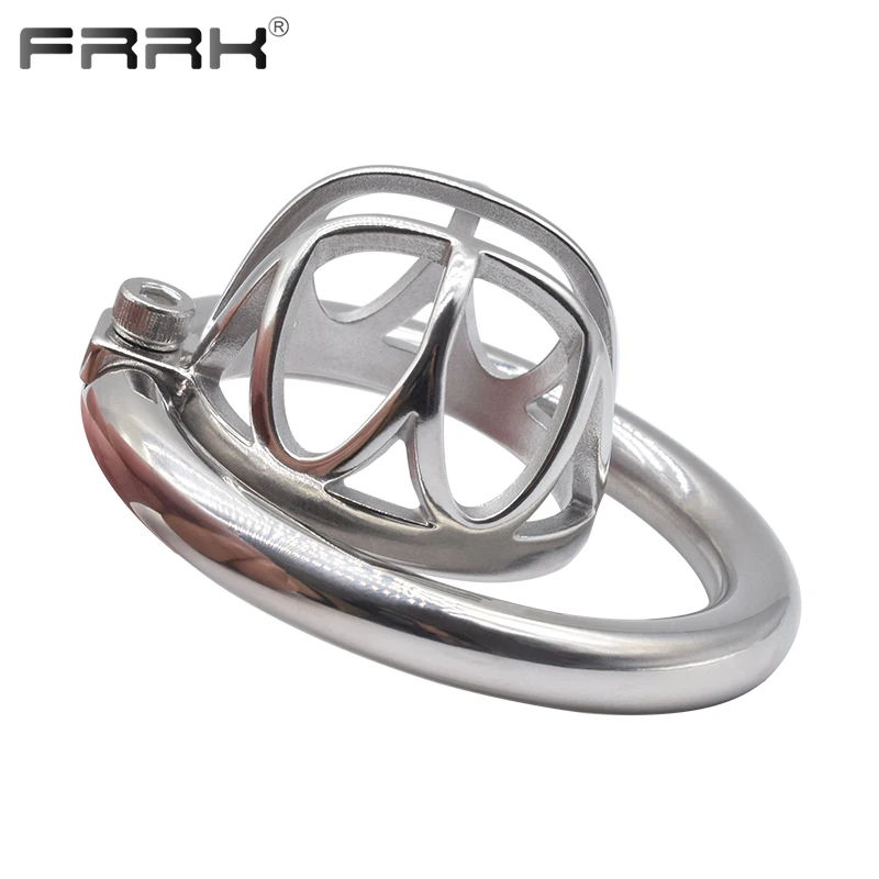 1pc Small Negative Chastity Cage for Male Slave Penis Rings Stainless Steel Chastity Device with Lock Sex Toys Device