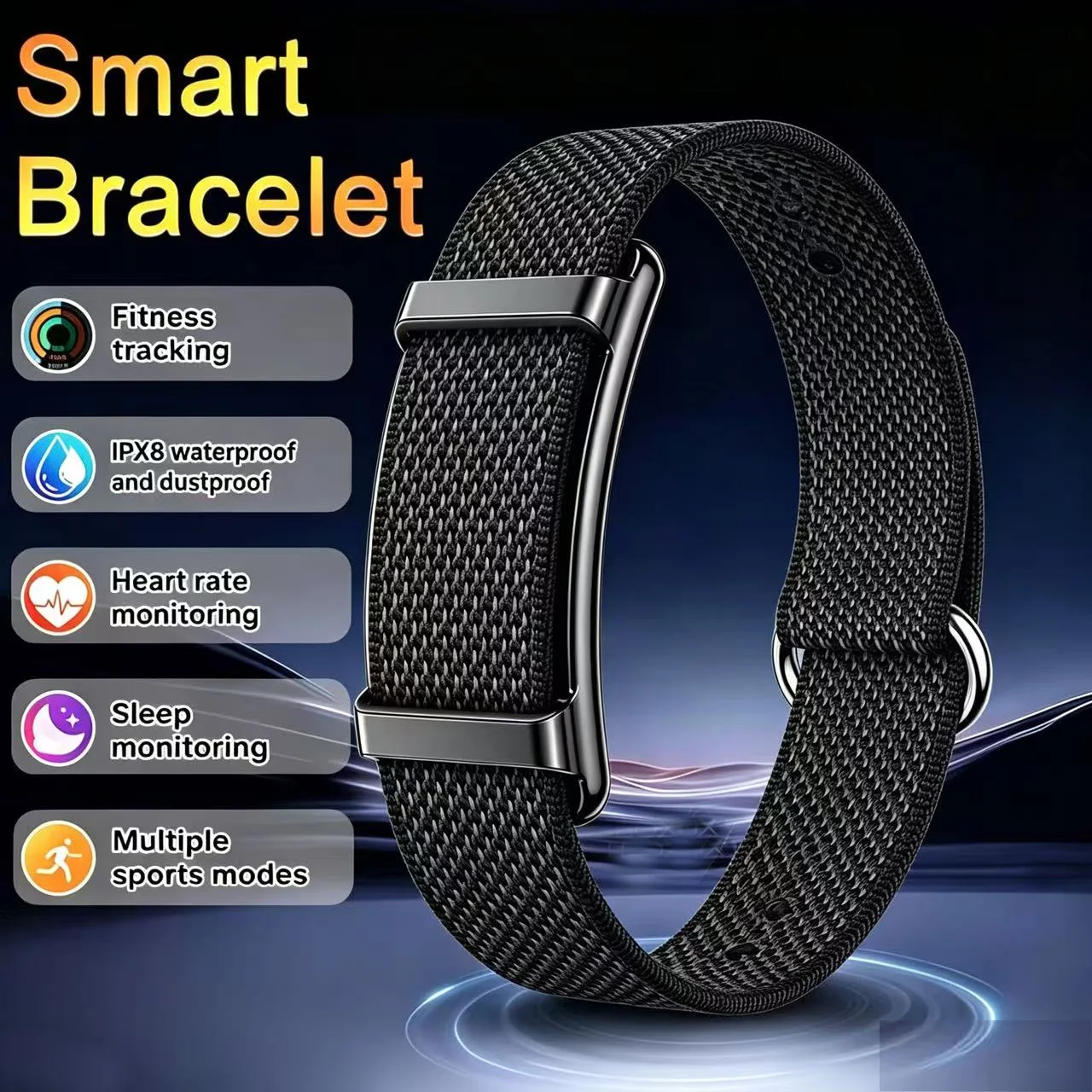 2026 Smart Bracelet Scree Less Heart Rate Blood Pressure Monitor Pedometer Waterproof Sport Fitness Tracker Women Men
