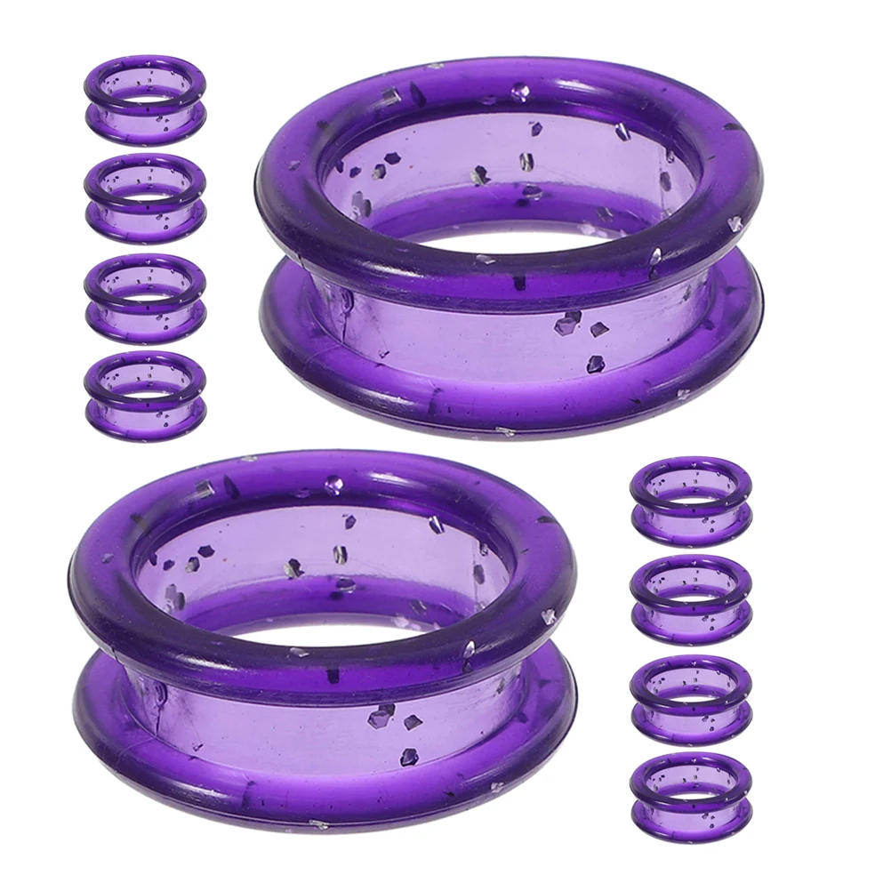 

Shear Grips Inserts Hairdressing Scissors Ring Barber Rings Pet Purple Silica Gel