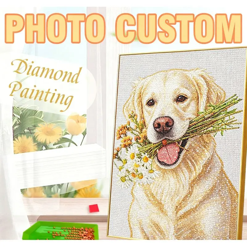 

GATYZTORY Photo Custom 5D Diy Diamond Painting Customize Photo Pets Landscape Personal Portrait Full Round Diamond Embroidery Ar