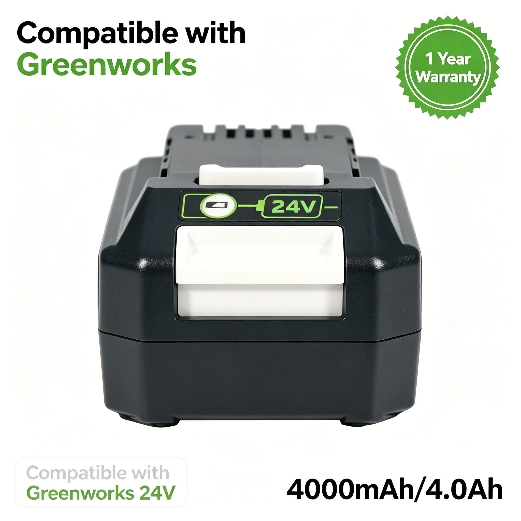 

For Greenworks 24V 4000mAh Lithium Battery Greenworks Battery for Greenworks 24V 48V Tools MO24B410 MO48L4211 HT24B210 21342