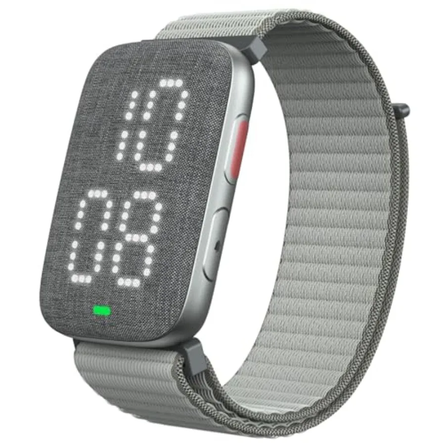 

Vibrating Alarm Clock Watch for Heavy Sleepers, Hearing Impaired—Strong Wake-Up Wristband, Battery Powered, Silent Alarm for Sh