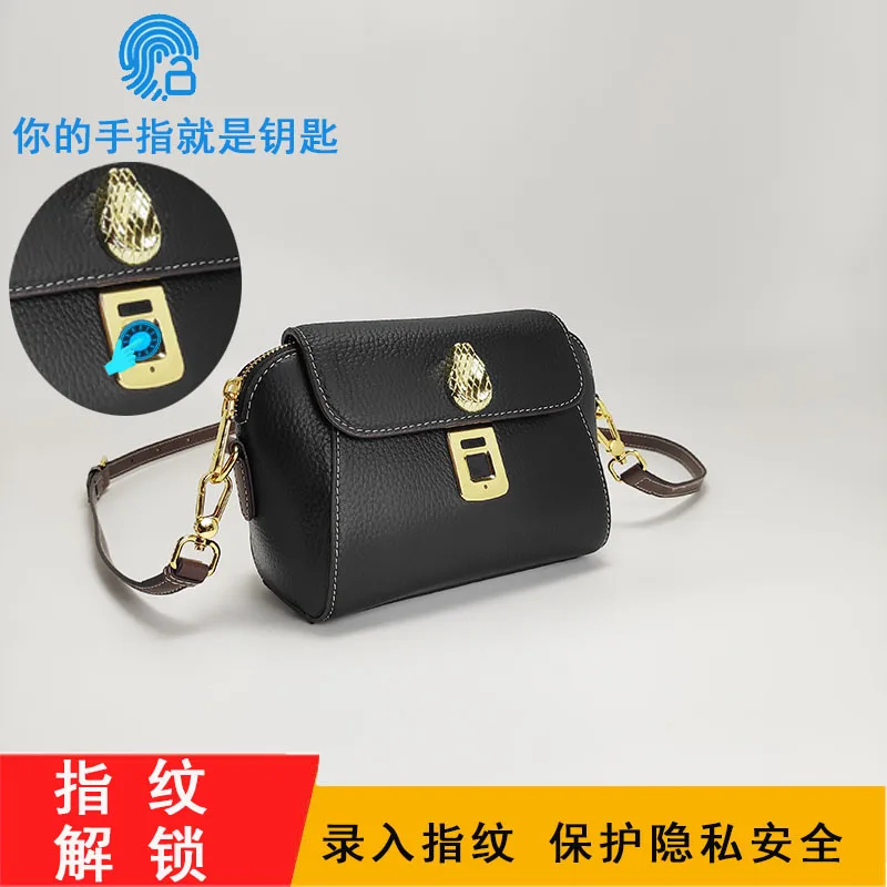 2025 New Anti-theft Privacy High-end Fingerprint Lock Women's Summer Fashion Genuine Leather Exquisite Crossbody Small Bag